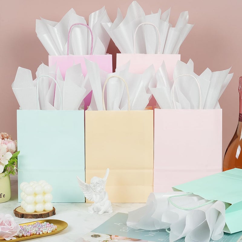 RUIFUN Metallic White Tissue Paper 20""X14""  60 Sheets Pearlescent Shiny White Tissue Paper Bulk  White Tissue Paper for Gift Bags Crafts Packaging  White Tissue Paper Sheets for Christmas Birthday Wedding - Image 3